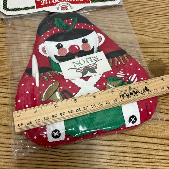 1993 Cambridge Holiday Trimmings Nutcracker Bear Note Pad Pot Holder - Picture 6 of 6